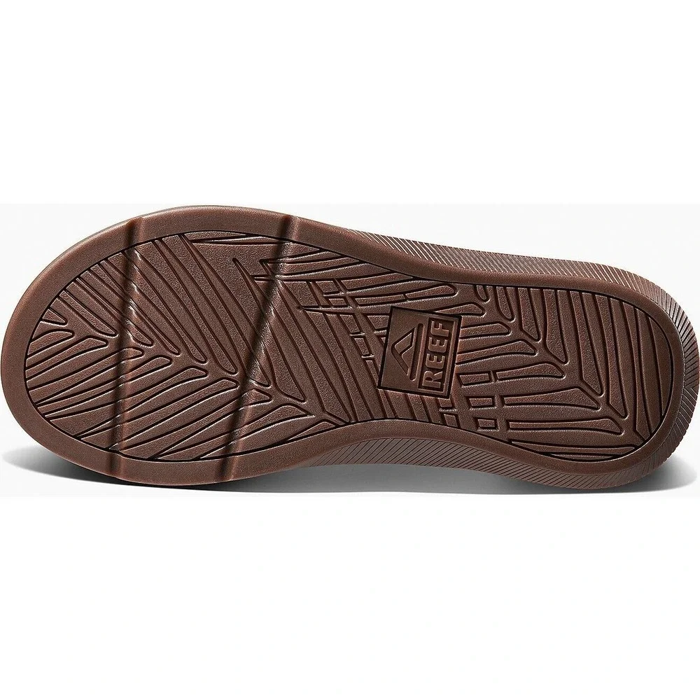 Reef Santa Ana LE Flip Flop Men 8 Black Tan Comfort Cushion Slip On Thong Sandal